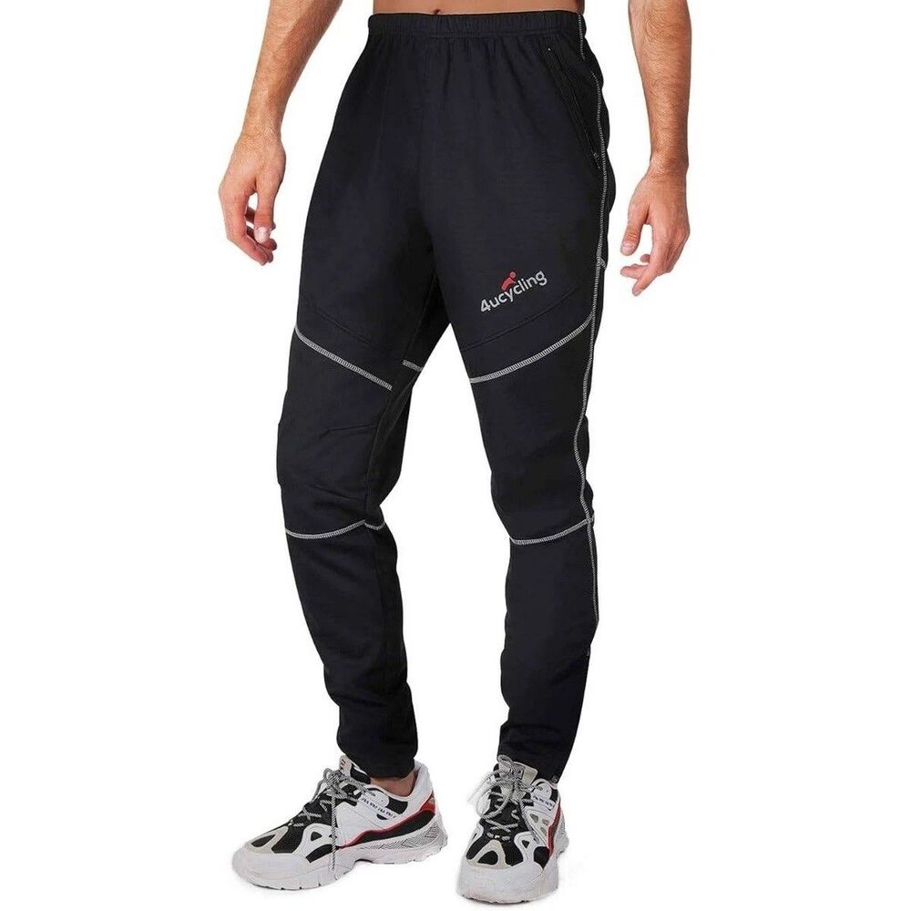 4UCycling Winter Sports Cycling Pants - Black - L - Unisex